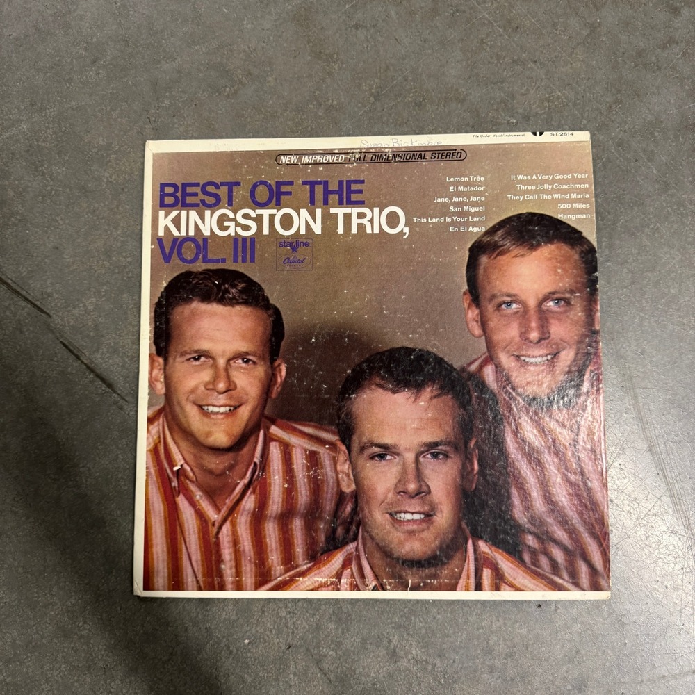 Best of the Kingston Trio Vol III Vinyl LP Capitol Starline ST 2614 Stereo Folk